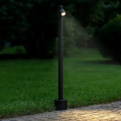 Lampioni Da Giardino-Selezionato da Mazzolaluce Lampione da giardino nero led 4w 3000k moderno cilindrico