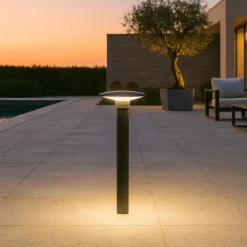 Lampioni Da Giardino-Selezionato da Mazzolaluce Lampione da giardino per esterno grigio grafite led 18w 4000k