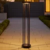 Lampioni Da Giardino-Selezionato da Mazzolaluce Lampione da giardino rotondo nero led 8w 3000k