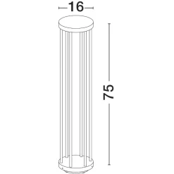 Lampioni Da Giardino-Selezionato da Mazzolaluce Lampione da giardino rotondo nero led 8w 3000k