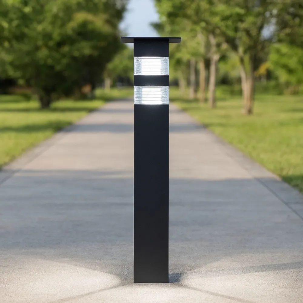 Lampioni Da Giardino-Selezionato da Mazzolaluce Lampione da giardino solare nero moderno 6000k