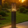Lampioni Da Giardino-Selezionato da Mazzolaluce Lampione da giardino squadrato antracite moderno acciaio inox