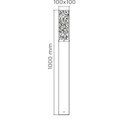 Lampioni Da Giardino-Selezionato da Mazzolaluce Lampione da giardino squadrato antracite moderno acciaio inox