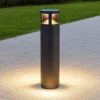 Lampioni Da Giardino-Selezionato da Mazzolaluce Lampione da giardino tubolare led 24w 3000k nero moderno
