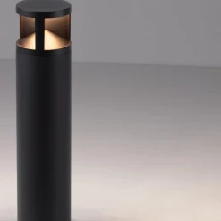 Lampioni Da Giardino-Selezionato da Mazzolaluce Lampione da giardino tubolare led 24w 3000k nero moderno