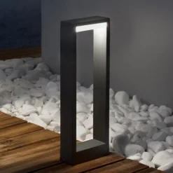 Lampioni Da Giardino-Selezionato da Mazzolaluce Lampione design moderno da giardino grigio led 7w 3000k