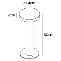 Lampioni Da Giardino-Selezionato da Mazzolaluce Lampione grigio da giardino led 7w 4000k design moderno fp