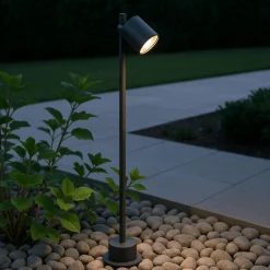 Lampioni Da Giardino-Selezionato da Mazzolaluce Lampione grigio da giardino orientabile led 13w 3000k