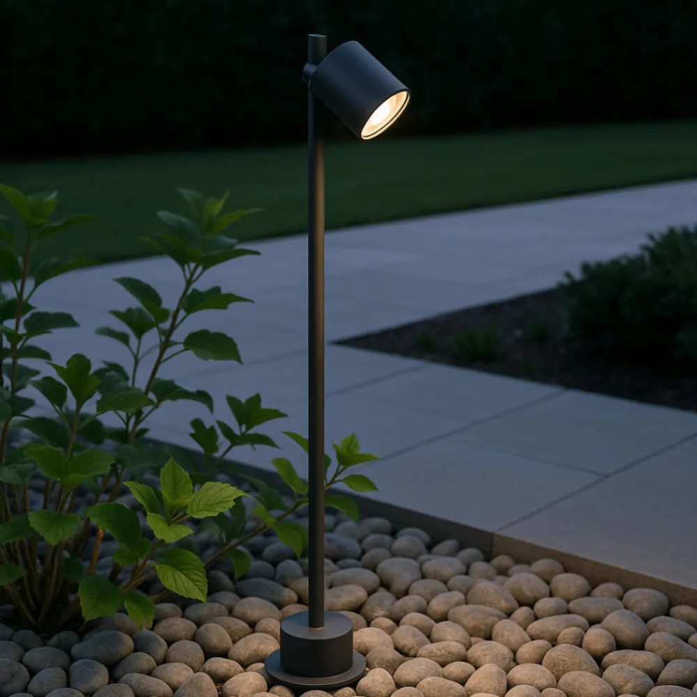 Lampioni Da Giardino-Selezionato da Mazzolaluce Lampione grigio da giardino orientabile led 13w 3000k
