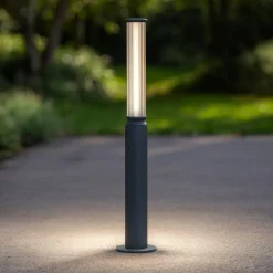 Lampioni Da Giardino-Selezionato da Mazzolaluce Lampione led da giardino moderno 12w 3000k grafite ip65