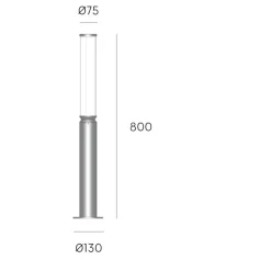 Lampioni Da Giardino-Selezionato da Mazzolaluce Lampione led da giardino moderno 12w 3000k grafite ip65