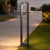 Lampioni Da Giardino-Selezionato da Mazzolaluce Lampione led 10w 3000k grigio antracite design moderno da giardino ip54