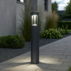 Lampioni Da Giardino-Gea Luce Lampione luce da giardino antracite janet moderno