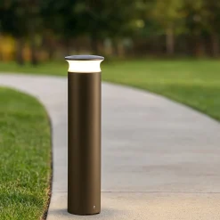 Lampioni Da Giardino-Selezionato da Mazzolaluce Lampione marrone per giardino moderno led 9w 4000k ip65