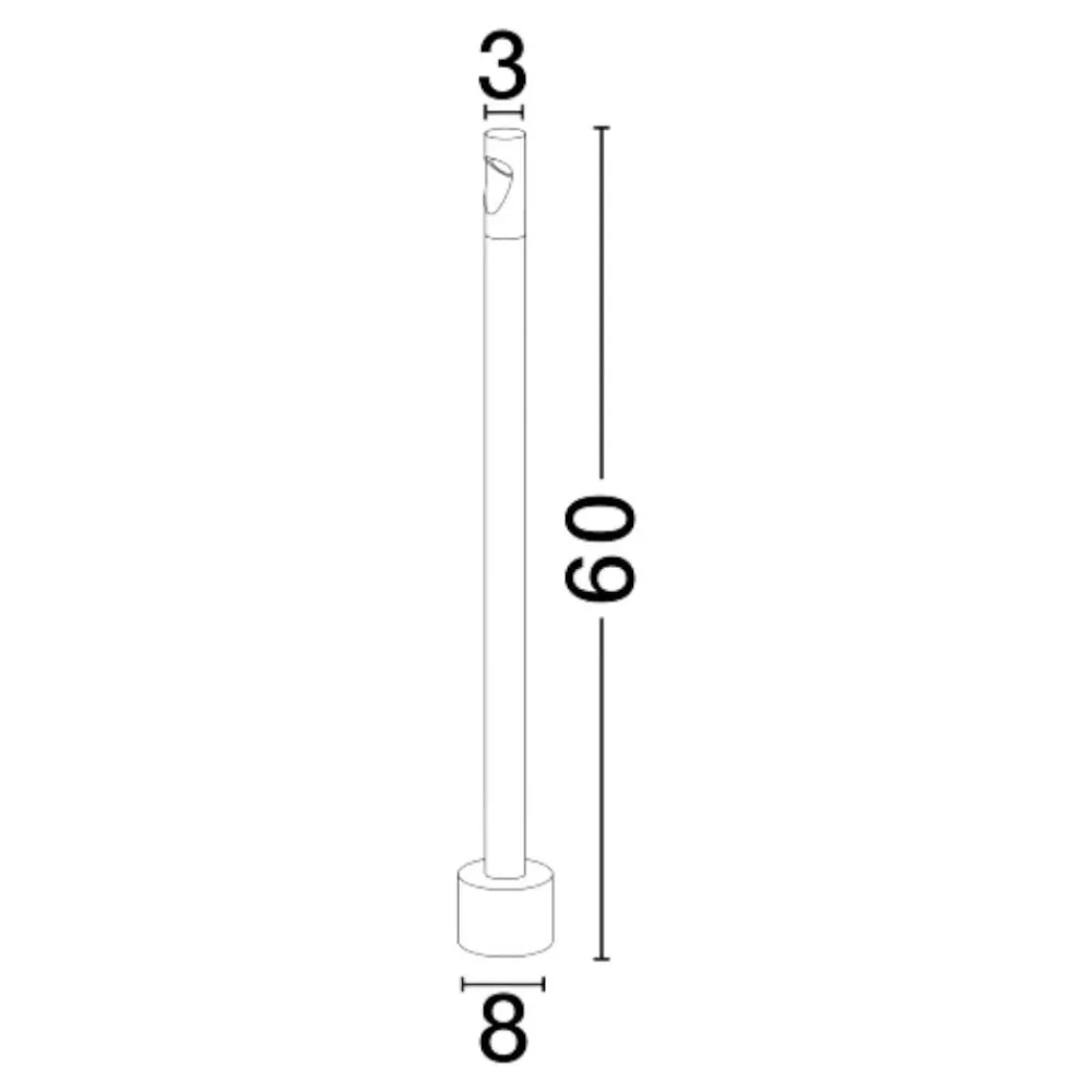 Lampioni Da Giardino-Selezionato da Mazzolaluce Lampione moderno cilindrico nero led 4w 3000k da giardino