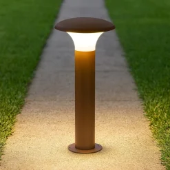 Lampioni Da Giardino-Gea Luce Lampione moderno da giardino marrone corten