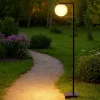 Lampioni Da Giardino-Selezionato da Mazzolaluce Lampione moderno da giardino nero vetro bianco led 8w 3000k