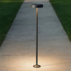 Lampioni Da Giardino-Linea Light Lampione moderno da giardino pistillo nero led ip65