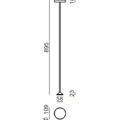 Lampioni Da Giardino-Linea Light Lampione moderno da giardino pistillo nero led ip65