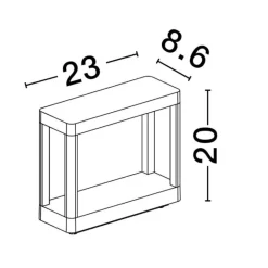 Lampioni Da Giardino-Selezionato da Mazzolaluce Lampione moderno da giardino nero led 8w 3000k squadrato