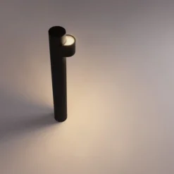 Lampioni Da Giardino-Selezionato da Mazzolaluce Lampione moderno da giardino led 8w 3000k tubolare nero