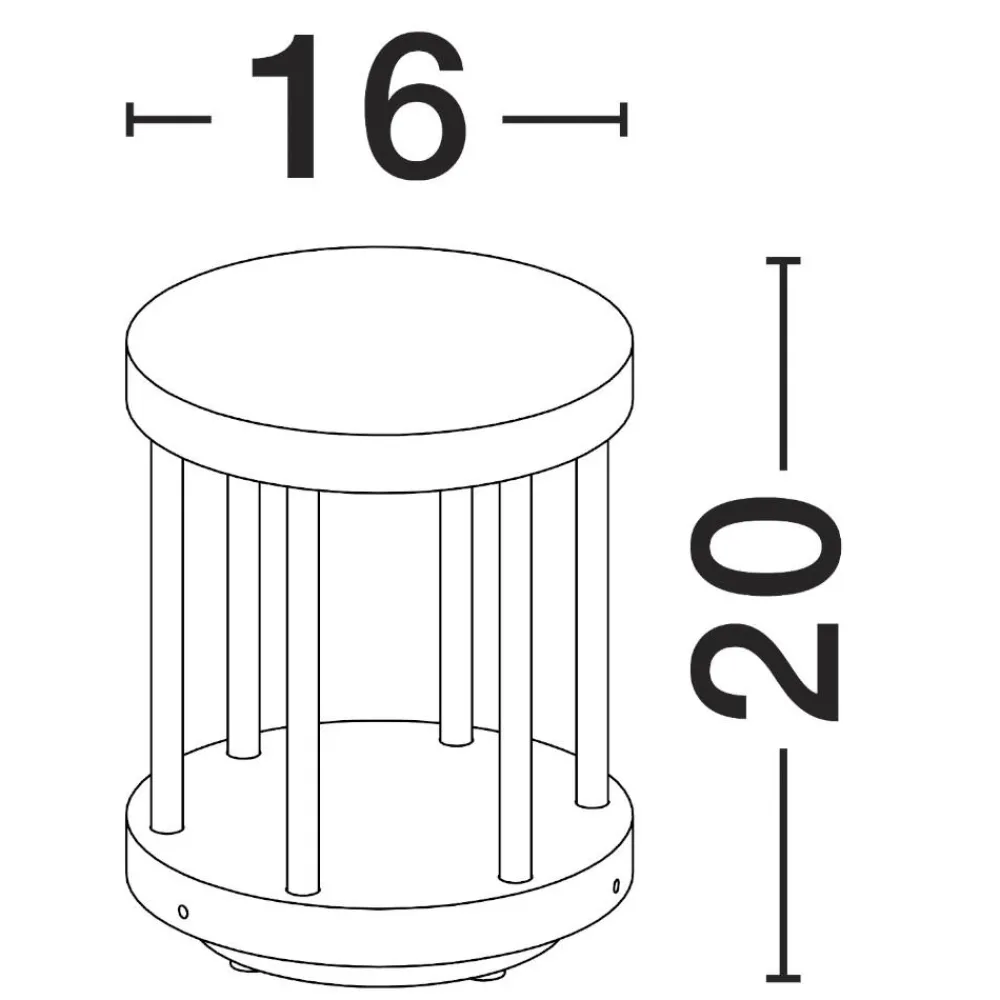 Lampioni Da Giardino-Selezionato da Mazzolaluce Lampione moderno da giardino nero moderno led 8w 3000k
