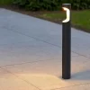 Lampioni Da Giardino-Selezionato da Mazzolaluce Lampione moderno per giardino grafite 80cm led 9w 3000k ip54