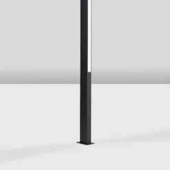 Lampioni Da Giardino-Selezionato da Mazzolaluce Lampione nero alto per giardini led 23w 3000k design moderno rettangolare
