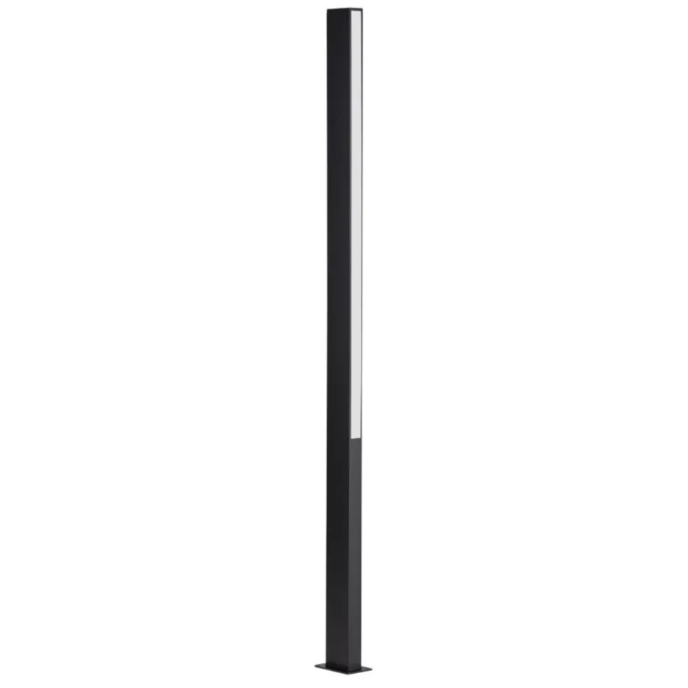 Lampioni Da Giardino-Selezionato da Mazzolaluce Lampione nero alto per giardini led 23w 3000k design moderno rettangolare