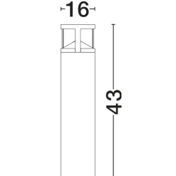 Lampioni Da Giardino-Selezionato da Mazzolaluce Lampione nero basso tubolare led 24w 3000k da giardino moderno