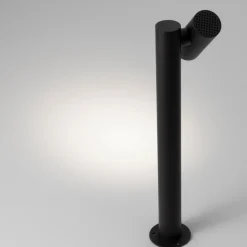 Lampioni Da Giardino-Selezionato da Mazzolaluce Lampione nero da giardino led 3000k cilindrico moderno