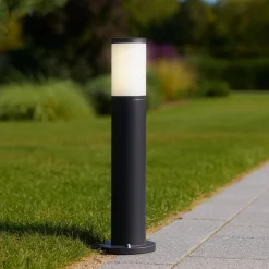 Lampioni Da Giardino-Selezionato da Mazzolaluce Lampione nero da giardino moderno 55cm ip65