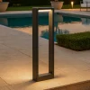 Lampioni Da Giardino-Selezionato da Mazzolaluce Lampione nero da giardino moderno led 3000k forma rettangolare