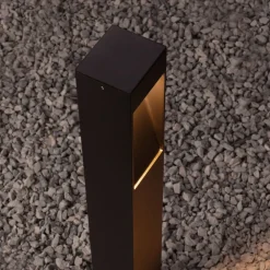 Lampioni Da Giardino-Selezionato da Mazzolaluce Lampione nero design da giardino 60 cm led 7w 3000k moderno