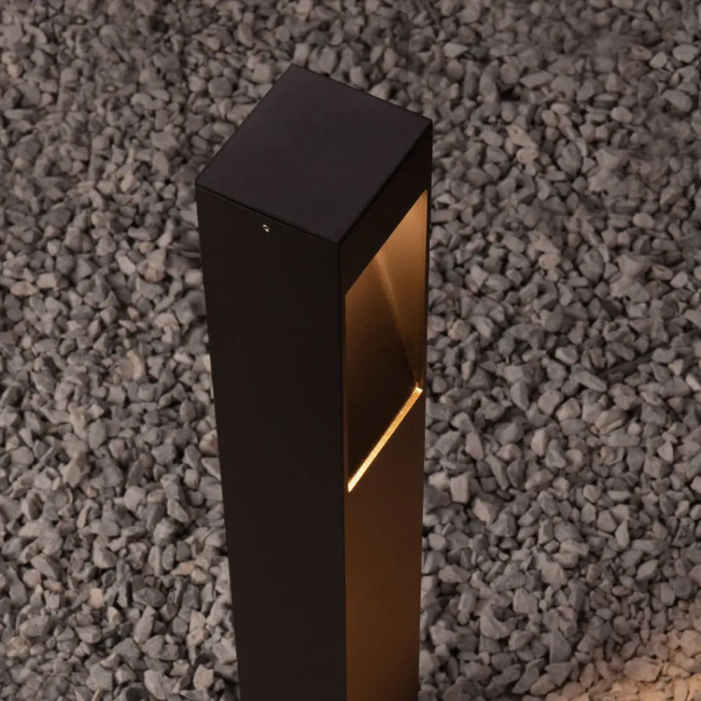 Lampioni Da Giardino-Selezionato da Mazzolaluce Lampione nero design da giardino 60 cm led 7w 3000k moderno