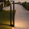 Lampioni Da Giardino-Selezionato da Mazzolaluce Lampione nero design moderno led 10w 3000k per esterno giardino