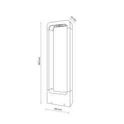 Lampioni Da Giardino-Selezionato da Mazzolaluce Lampione nero design moderno led 10w 3000k per esterno giardino
