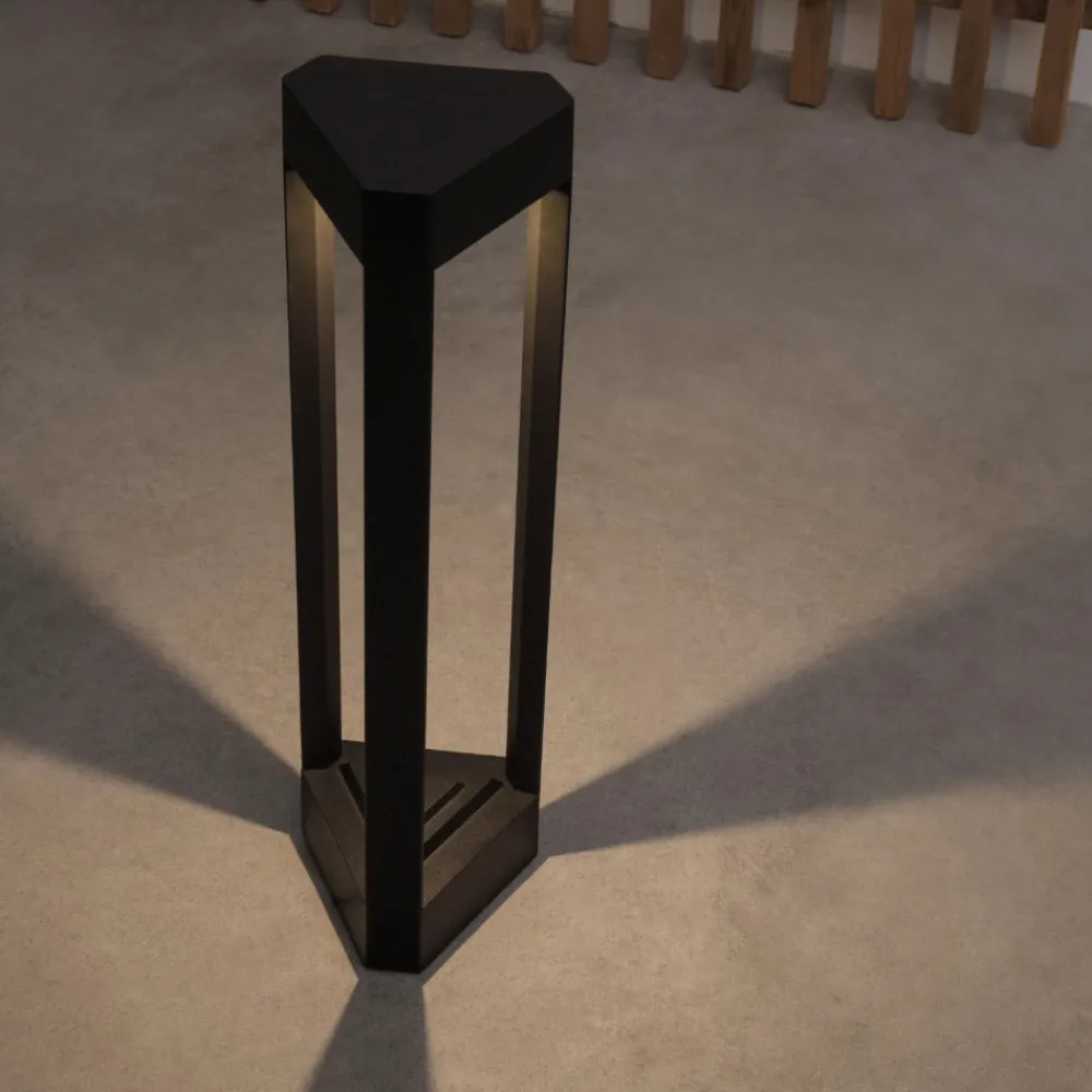 Lampioni Da Giardino-Selezionato da Mazzolaluce Lampione nero moderno per esterno da giardino led 9w 3000k