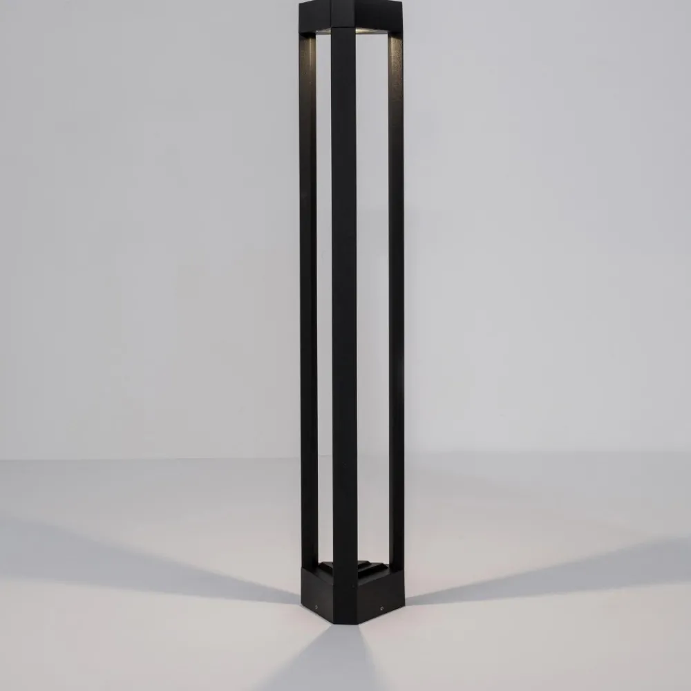 Lampioni Da Giardino-Selezionato da Mazzolaluce Lampione nero moderno per esterno da giardino led 9w 3000k