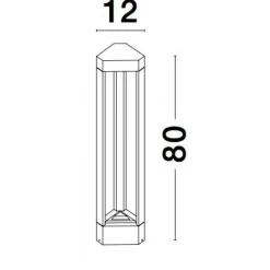 Lampioni Da Giardino-Selezionato da Mazzolaluce Lampione nero moderno per esterno da giardino led 9w 3000k