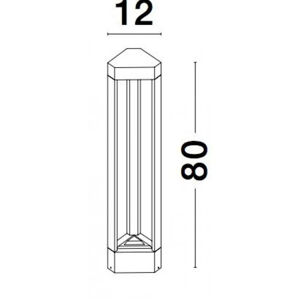 Lampioni Da Giardino-Selezionato da Mazzolaluce Lampione nero moderno per esterno da giardino led 9w 3000k