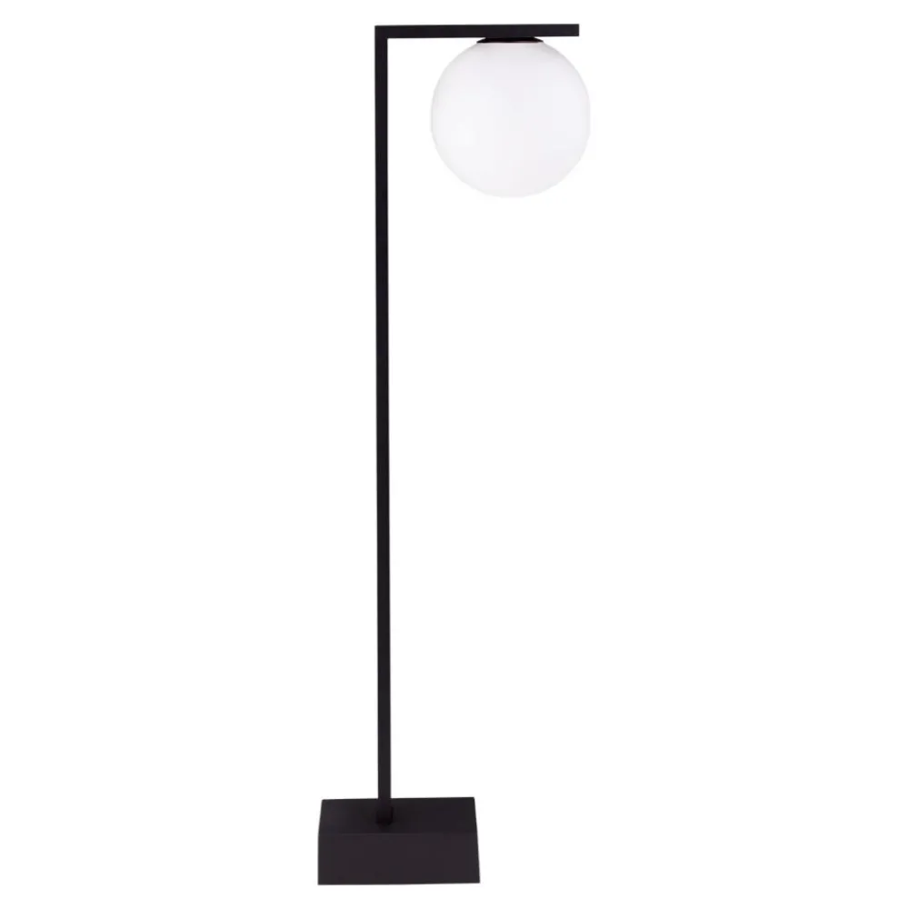 Lampioni Da Giardino-Selezionato da Mazzolaluce Lampione nero per esterni sfera vetro bianco moderno led 8w 3000k