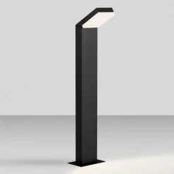 Lampioni Da Giardino-Selezionato da Mazzolaluce Lampione nero per giardino led 12w 3000k moderno rettangolare