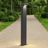 Lampioni Da Giardino-Selezionato da Mazzolaluce Lampione nero per giardino led 3000k rettangolare moderno