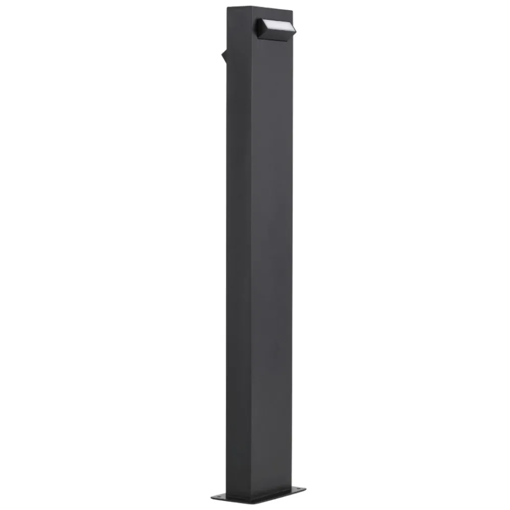Lampioni Da Giardino-Selezionato da Mazzolaluce Lampione nero per giardino led 3000k rettangolare moderno