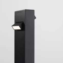 Lampioni Da Giardino-Selezionato da Mazzolaluce Lampione nero per giardino led 3000k rettangolare moderno