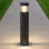 Lampioni Da Giardino-Selezionato da Mazzolaluce Lampione paletto antracite da giardino led 15w 3000k moderno