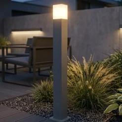 Lampioni Da Giardino-Top Light Lampione paletto da esterno antracite moderno nizza