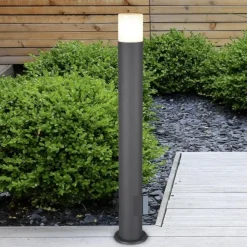 Lampioni Da Giardino-Selezionato da Mazzolaluce Lampione per esterni da giardino cilindro antracite