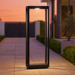 Lampioni Da Giardino-Selezionato da Mazzolaluce Lampione per esterno giardino moderno led 3000k nero